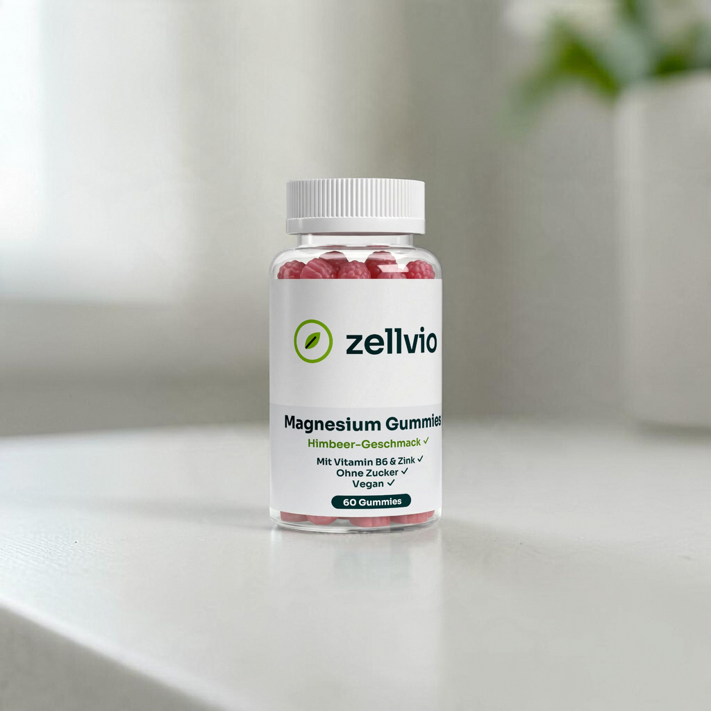 Zellvio Magnesium Gummies Etikett mit Nährwerten